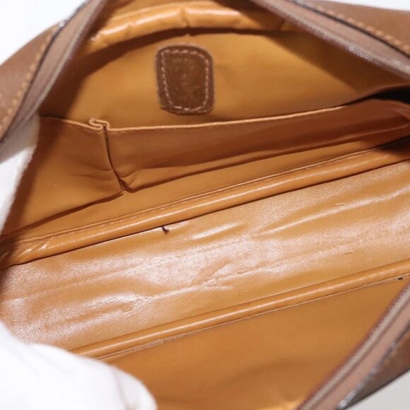 GUCCI Micro GG Canvas Shoulder Bag Suede Beige Gold Auth BA6442 - Picture 10 of 16